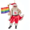 5" Rainbow Pride Santa Christmas Ornament E0755