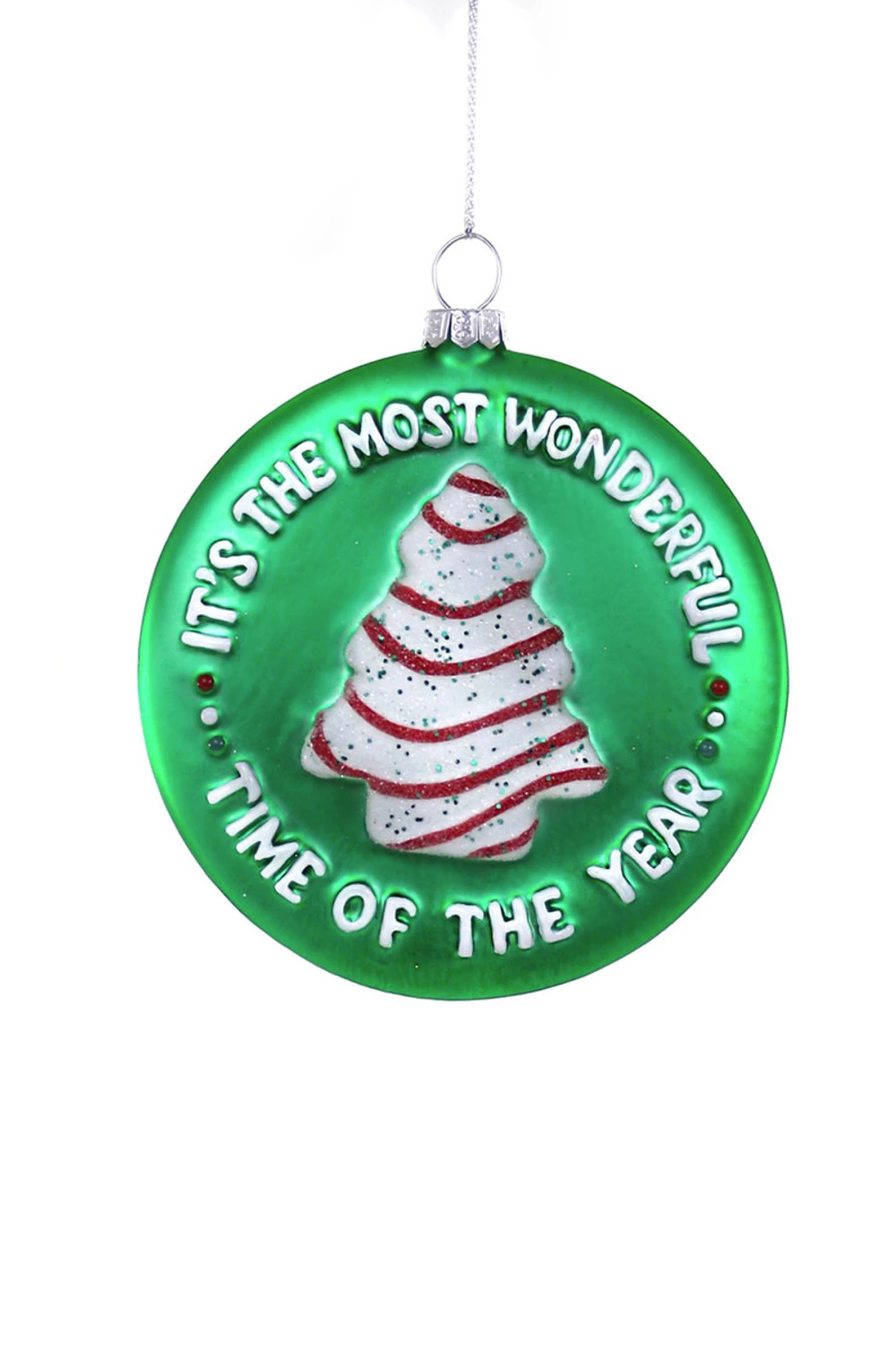Cody Foster 4" It's The Best Time Of The Year Cake Glass Christmas Ornament GL-1026 3 Cody Foster 4" It's The Best Time Of The Year Cake Glass Christmas Ornament GL-1026