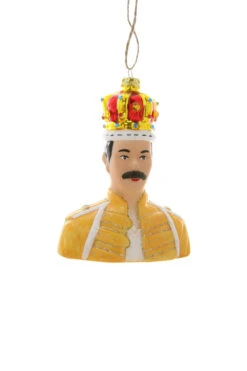 Cody Foster 5" Freddie Mercury Glass Christmas Ornament GO-4033