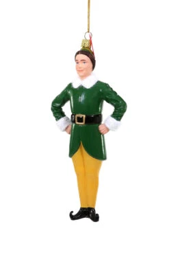 Cody Foster 7" Santa's Helper Buddy The Elf Glass Christmas Ornament GO-8728-S