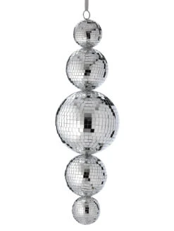 Regency 22" Large Silver Mirror Disco Ball Christmas Ornament MTX74025