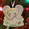 Girl Baby Elephant Personalized Christmas Ornament OR2361-F -The Jolly Christmas Store OR2361 F EDIT 63394.1666042189