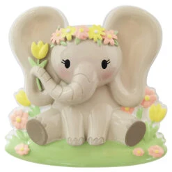 Girl Baby Elephant Personalized Christmas Ornament OR2361-F -The Jolly Christmas Store OR2361 F 22960.1653500265