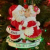 Mr. And Mrs. Claus Kissing Personalized Christmas Ornament OR2391