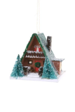 Cody Foster A Frame Vintage Kitsch Christmas House Ornament PO-4813