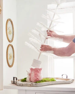 Raz 36" White Feather Christmas Or Easter Tree 4416056 -The Jolly Christmas Store RazSummer24COMP 20390 68139.1706556666