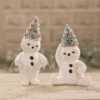 Bethany Lowe Set Of 2 Pastel Snowmen Christmas Figures -The Jolly Christmas Store TL1355 set 13754.1675270840