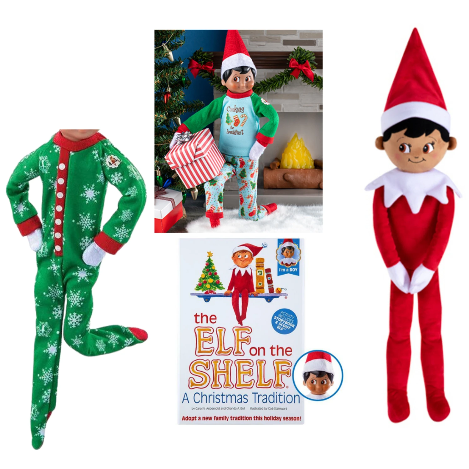 Elf On The Shelf Black Boy Scout Elf And Book, Plushee, And Outfit Bundle 3 Elf On The Shelf Black Boy Scout Elf And Book, Plushee, And Outfit Bundle