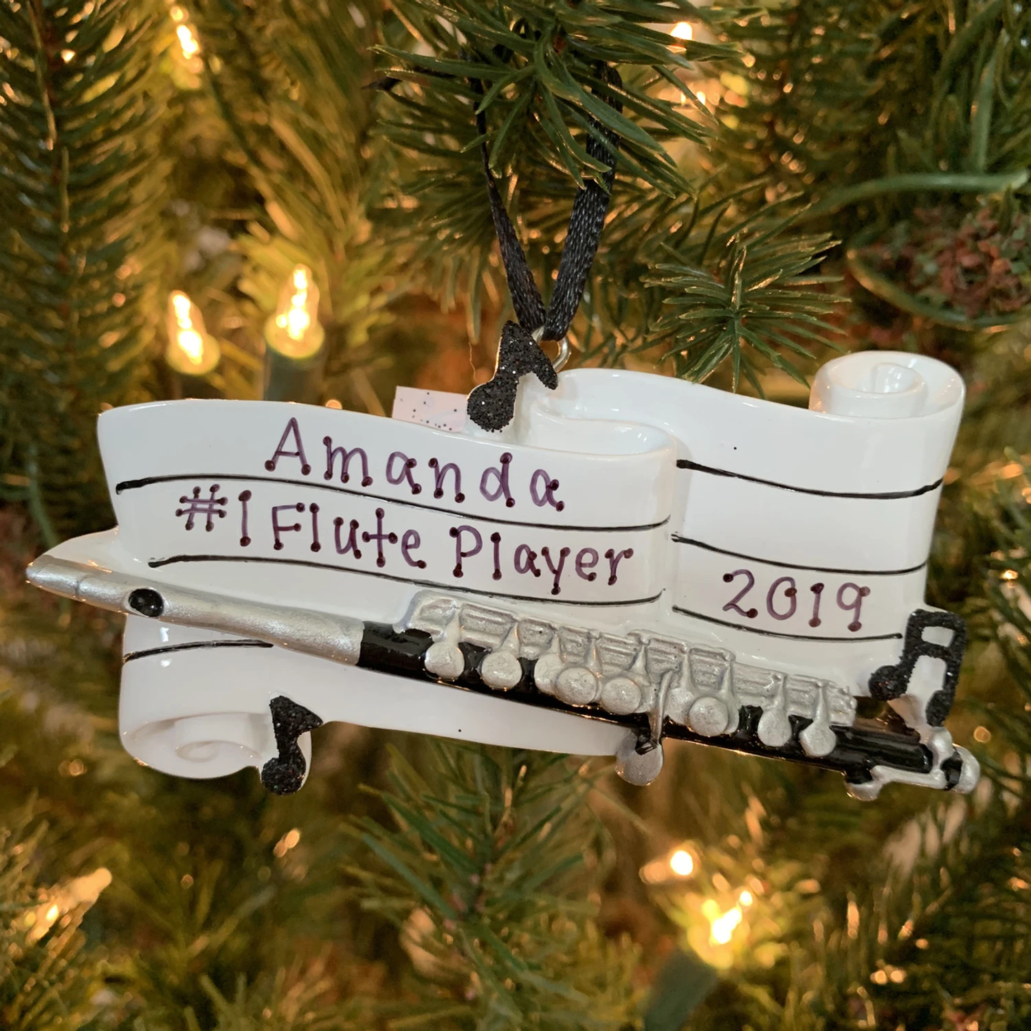 Flute Personalized Christmas Ornament OR1684 4 Flute Personalized Christmas Ornament OR1684 - Image 2