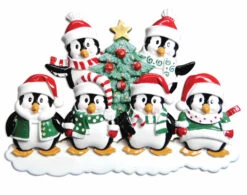 Family Personalized Christmas Ornament With 6 Penguins -The Jolly Christmas Store apia8buwp 07860.1646091894