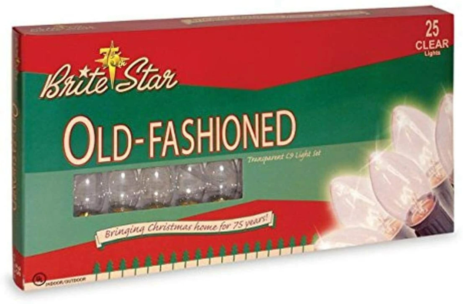 Brite Star 25 Vintage Inspired Clear Ceramic C9 Christmas Lights 37-865-00 3 Brite Star 25 Vintage Inspired Clear Ceramic C9 Christmas Lights 37-865-00
