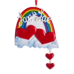 3.75" Love Is Love Rainbow Personalized Christmas Ornament W8454 -The Jolly Christmas Store apibhiscv 52688.1646091881