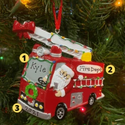 Christmas Parade Fire Truck Personalized Christmas Ornament OR1583