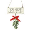 Primitives By Kathy 5" You Know What To Do Felt Mistletoe Christmas Ornament 102924 -The Jolly Christmas Store apicvnozl 88378.1646091874