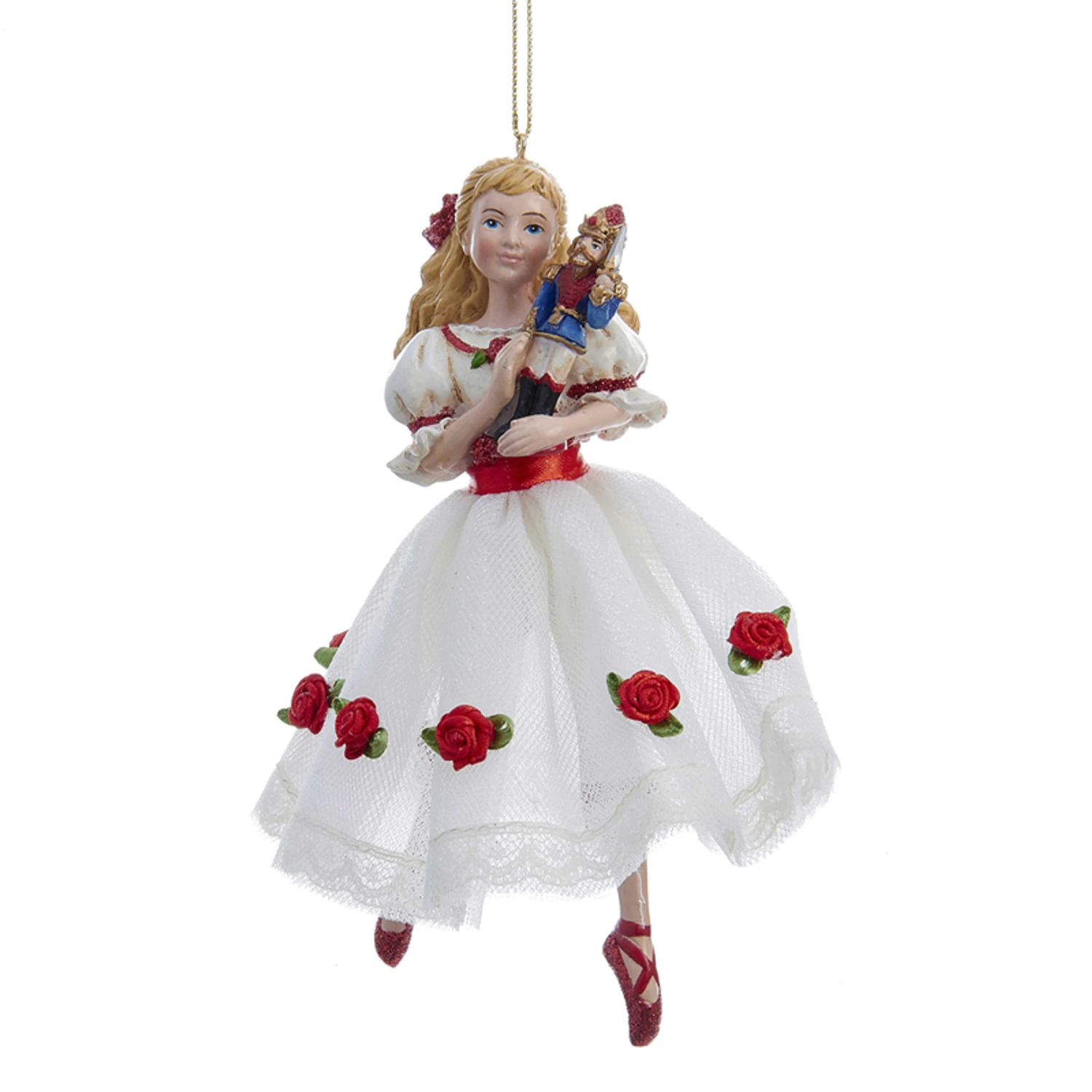 Kurt Adler 6" The Nutcracker Suite Clara In Cloth Dress Christmas Ornament C9252 3 Kurt Adler 6" The Nutcracker Suite Clara In Cloth Dress Christmas Ornament C9252