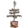 Primitives By Kathy 13" Vintage Silver Tinsel Christmas Tree On Box 105061 -The Jolly Christmas Store apiiduaqn 77053.1646091864