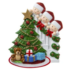 Family Of 3 Around The Christmas Tree Personalized Ornament OR1789-3 7 Family Of 3 Around The Christmas Tree Personalized Ornament OR1789-3 -The Jolly Christmas Store apikk3emn 14951.1646091875