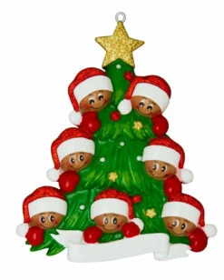 African American Christmas Tree Family Of 7 Personalized Christmas Ornament AA827-7 -The Jolly Christmas Store apil4gqnu 42508.1646091907