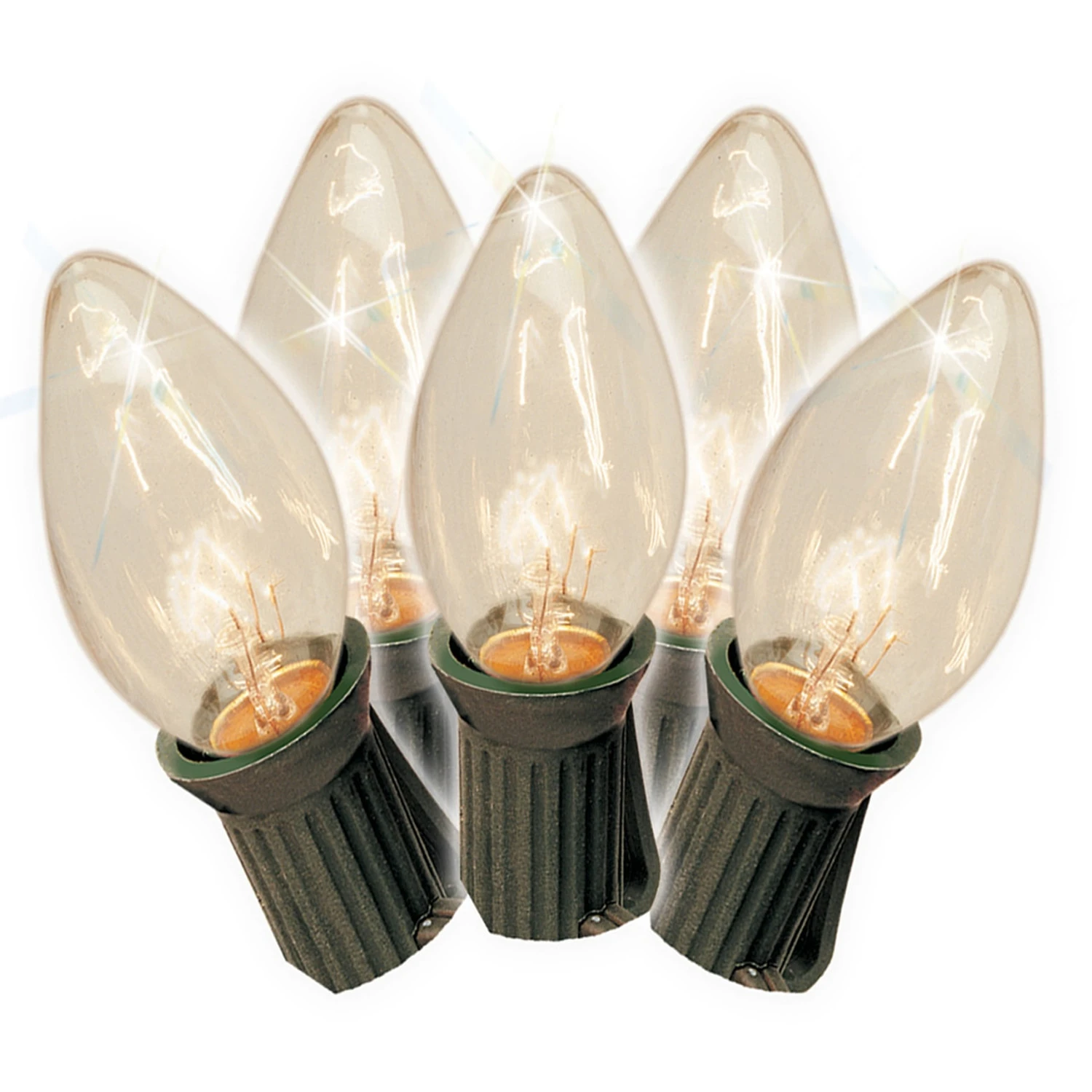 Brite Star 25 Vintage Inspired Clear Ceramic C9 Christmas Lights 37-865-00 4 Brite Star 25 Vintage Inspired Clear Ceramic C9 Christmas Lights 37-865-00 - Image 2