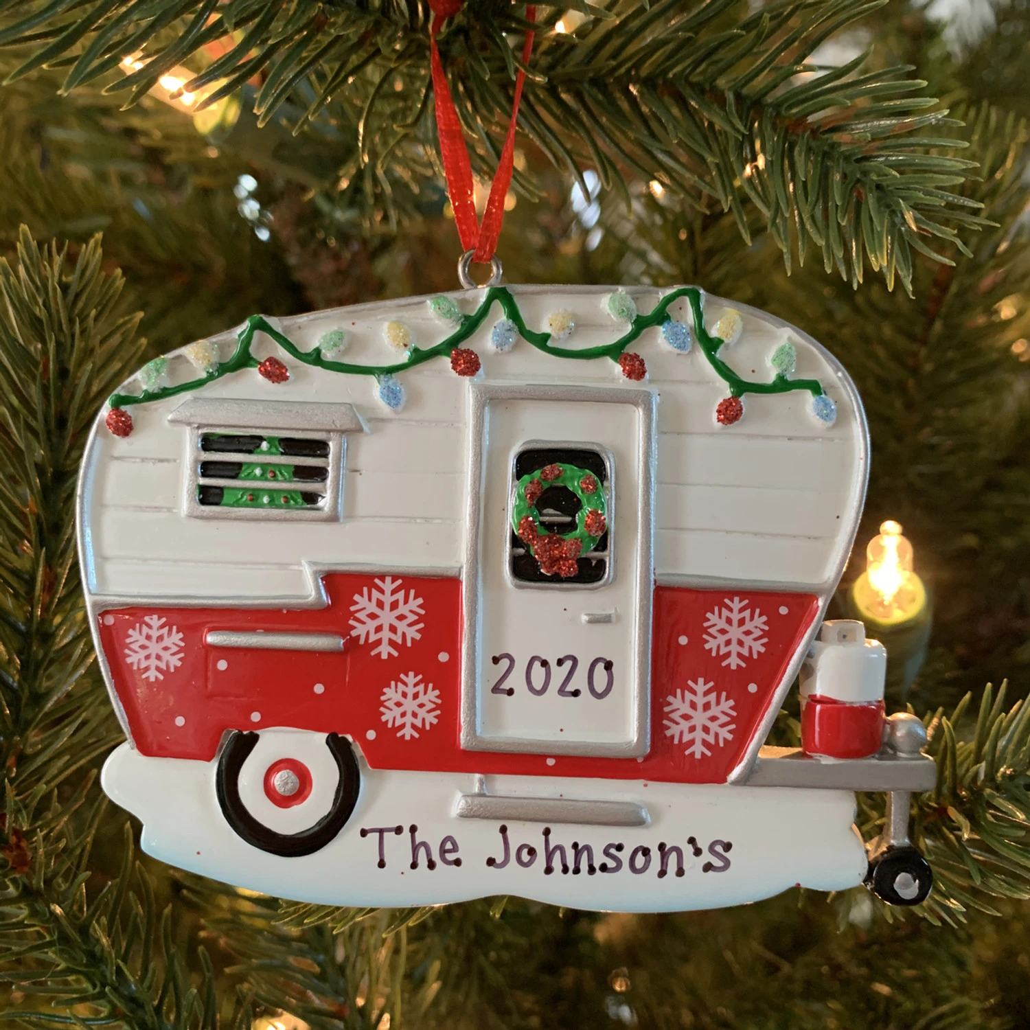 Christmas Camper RV Personalized Christmas Ornament OR1838 4 Christmas Camper RV Personalized Christmas Ornament OR1838 - Image 2