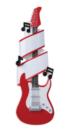 Red Electric Guitar Personalized Christmas Ornament OR1966 -The Jolly Christmas Store apirkxxyx 83335.1646091886