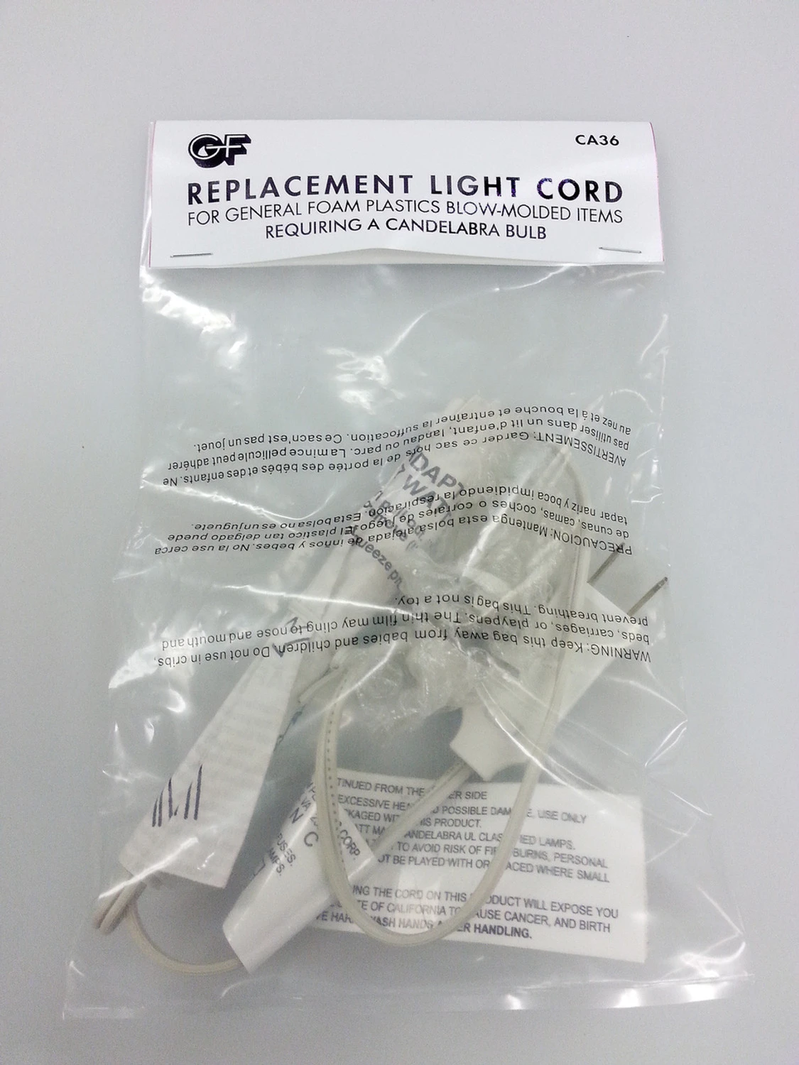 Blow Mold Replacement Light Cord With C7 Bulb CA36 4 Blow Mold Replacement Light Cord With C7 Bulb CA36 - Image 2