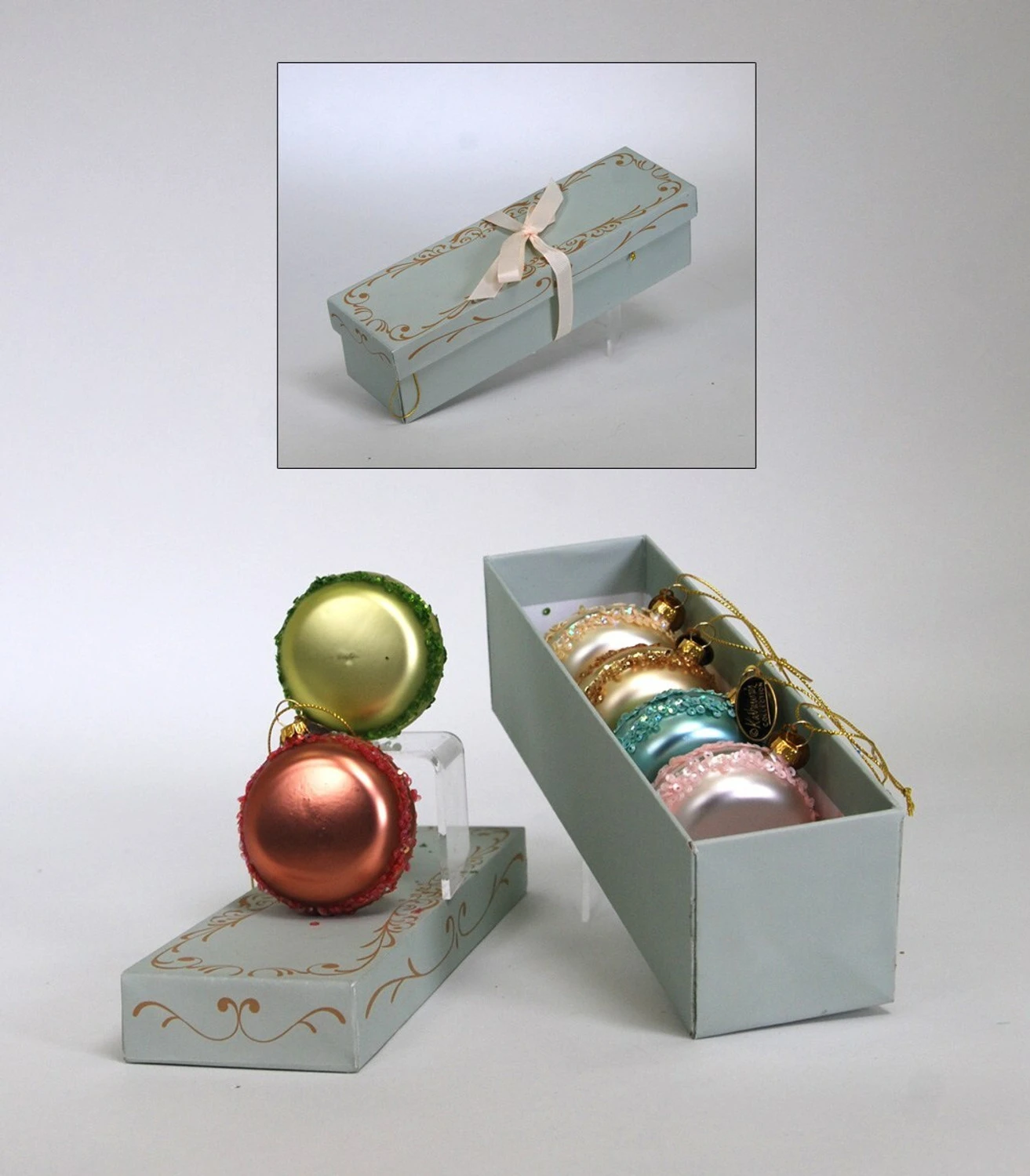 Katherine's Collection Gingerbread Forest Box Of 6 Macaron Christmas Ornaments 28-122001 3 Katherine's Collection Gingerbread Forest Box Of 6 Macaron Christmas Ornaments 28-122001