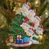 Family Of 6 Around The Christmas Tree Personalized Ornament OR1789-6