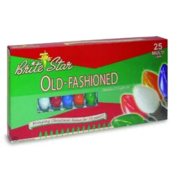 Brite Star 25 Vintage Inspired Multicolor Ceramic C7 Christmas Lights 37-830-00
