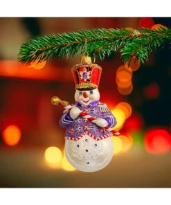 Kurt Adler 6" Bellissimo Band Leader Snowman Glass Christmas Ornament BELL0042