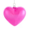 Kurt Adler 3.5" Pink Heart Glass Christmas Ornament C6421 -The Jolly Christmas Store c6421 68573.1719854452