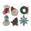 Kurt Adler 3.5" Set Of 6 Christmas Cookie Shape Ornaments D4533 -The Jolly Christmas Store d4533 64436.1719923948