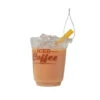 Kurt Adler 2.6" Iced Coffee With Liquid Glass Christmas Ornament D4801