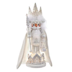Kurt Adler 15" Hollywood Nutcrackers White Winter LED Hat Nutcracker HA0658