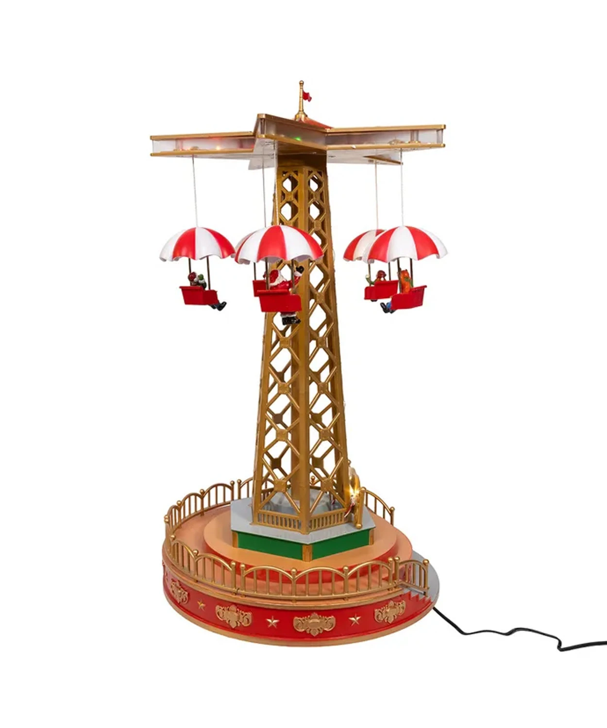 Kurt Adler LED Lighted Musical Santa Balloon Drop Table Piece Christmas Decoration JEL1336 8 Kurt Adler LED Lighted Musical Santa Balloon Drop Table Piece Christmas Decoration JEL1336 - Image 6