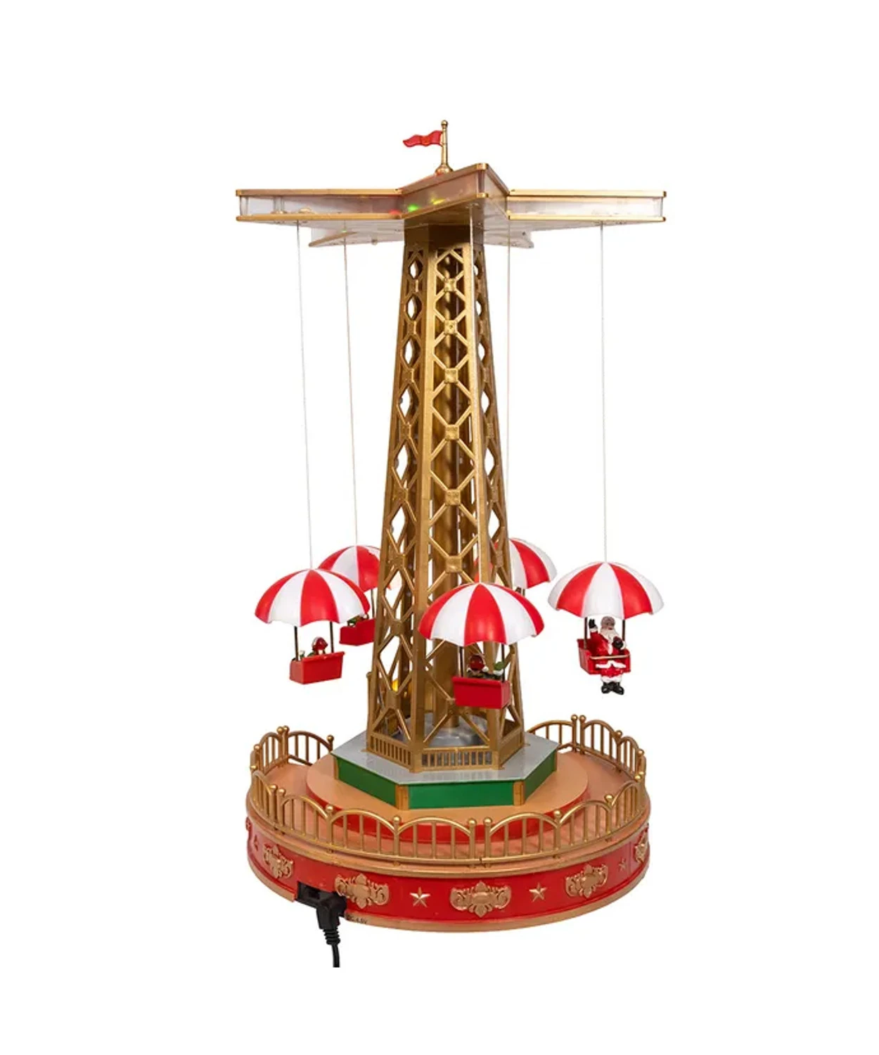 Kurt Adler LED Lighted Musical Santa Balloon Drop Table Piece Christmas Decoration JEL1336 7 Kurt Adler LED Lighted Musical Santa Balloon Drop Table Piece Christmas Decoration JEL1336 - Image 5