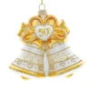 Kurt Adler 4.5" Noble Gems "50th Anniversary" Bell Glass Christmas Ornament NBX0107 -The Jolly Christmas Store nbx0107 40472.1678125012