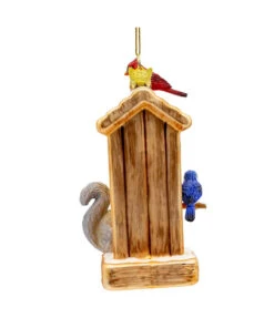 Kurt Adler 5" Noble Gems Bird Feeder Glass Christmas Ornament NBX0147 -The Jolly Christmas Store nbx0147 02 53773.1746536075