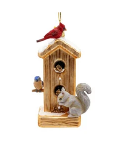 Kurt Adler 5" Noble Gems Bird Feeder Glass Christmas Ornament NBX0147
