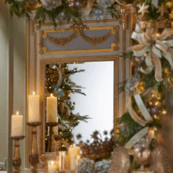 Raz 48" Distressed Wooden Frame Wall Mirror X4427911